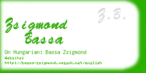 zsigmond bassa business card